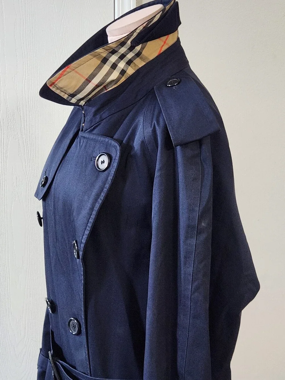 Burberry Classic Double Breasted Trench Coat Iconic Navy - Picture 7 of 16
